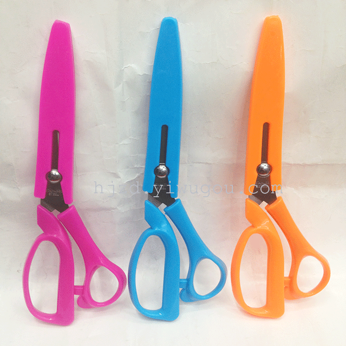 Tailor Clothing Scissors Stainless Steel Plastic Scissors with Sleeve