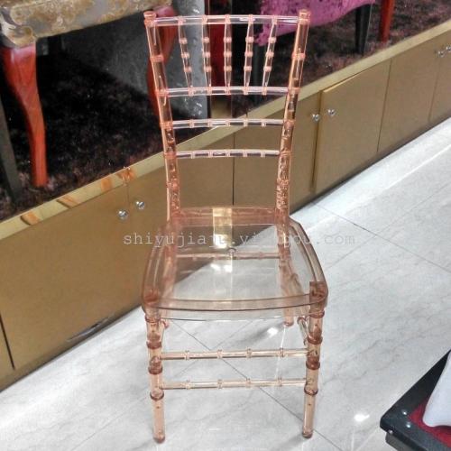 yiwu transparent acrylic wedding chair resin color chair crystal bamboo chair
