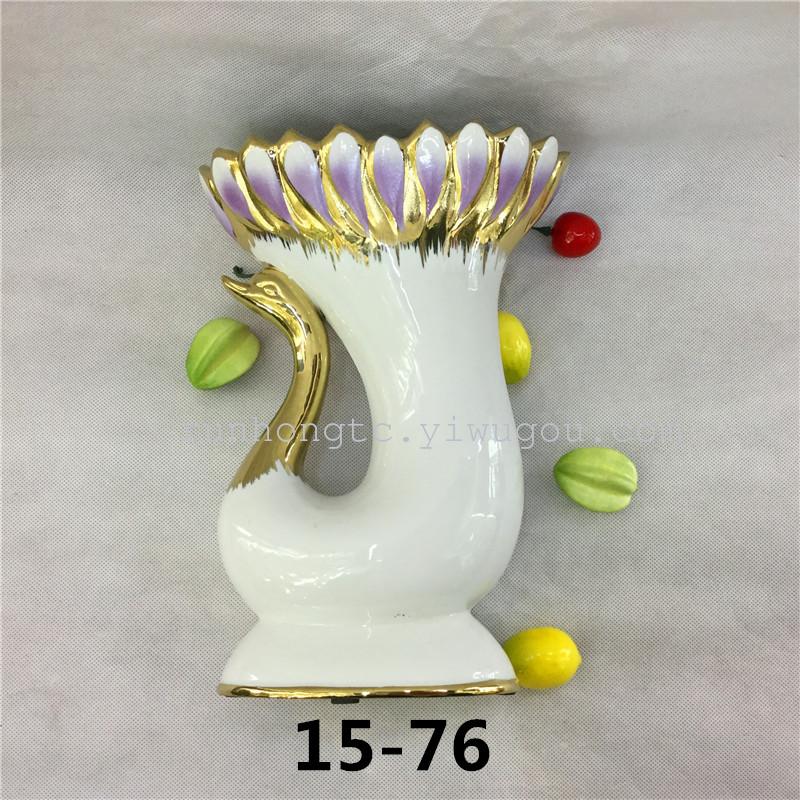 厂家批发陶瓷花瓶工艺摆件 花插 创意家居摆件