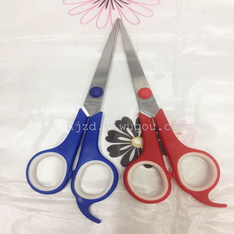 6.5-Inch New Material with Tail Two-Color Scissors for Students， manual Scissor Office Scissors Art Scissors