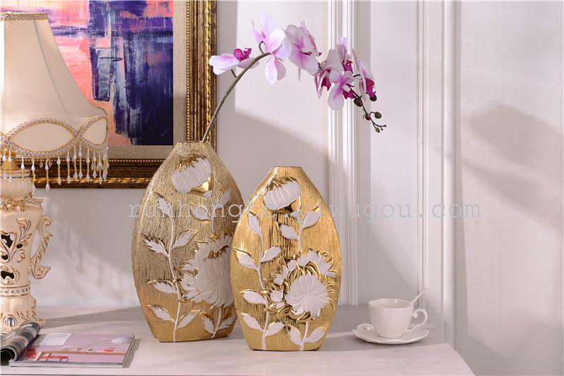 批发厂家直销 陶瓷拉丝花瓶工艺品摆件 简约时尚家居
