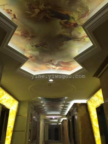 hd micro-jet mural | european palace character ceiling picture | strong background | waterproof wall painting