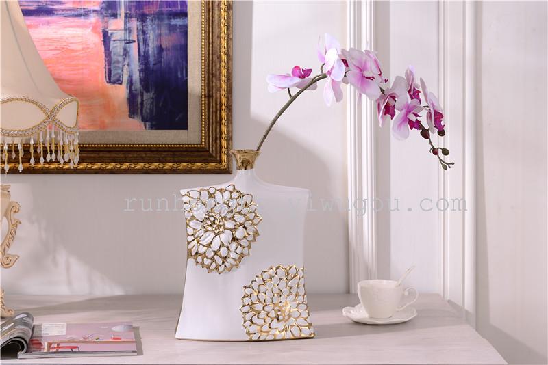 热销爆款电镀 陶瓷花瓶工艺品摆件 简约时尚家居