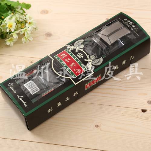 4cm Alloy Automatic Buckle Belt Edge Cutting. Edge-Covered Wear-Resistant Anti-Scratch Gift Box Set