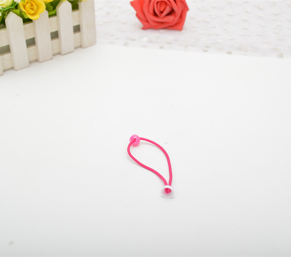 儿童DIY皮筋发饰必备白色碗扣带珠款韩国皮筋