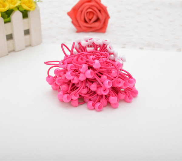 儿童DIY皮筋发饰必备白色碗扣带珠款韩国皮筋