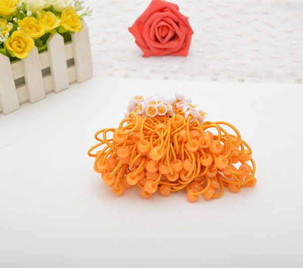 儿童DIY皮筋发饰必备白色碗扣带珠款韩国皮筋