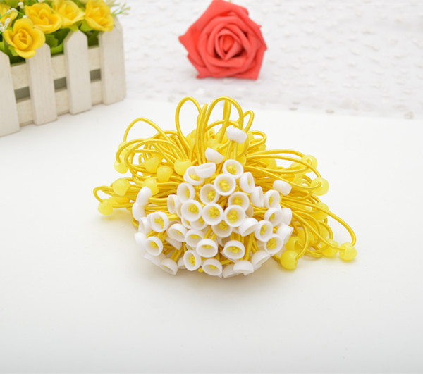 儿童DIY皮筋发饰必备白色碗扣带珠款韩国皮筋