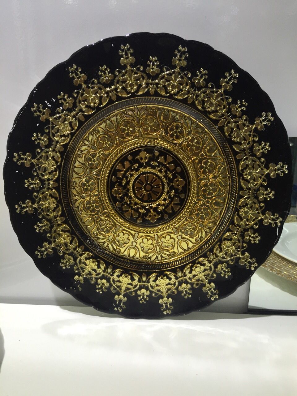 玻璃盘水果盘圆盘精美时尚零食盘水果盘