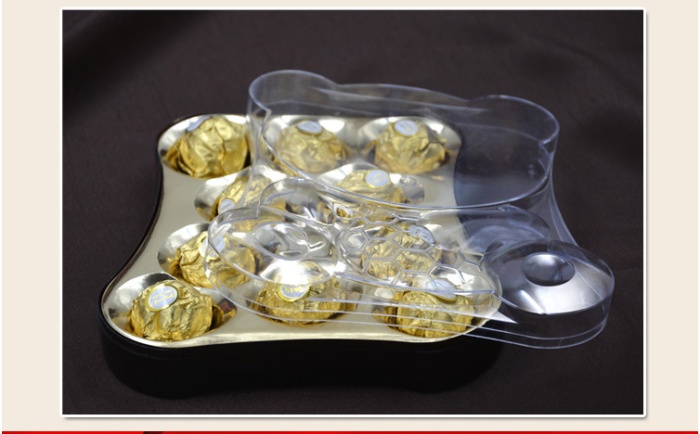 10粒小熊形巧克力塑料盒 精美巧克力礼品包装