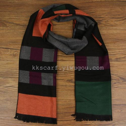 factory direct sales men‘s mixed color designer cotton scarf with various colors fashionable and fashionable