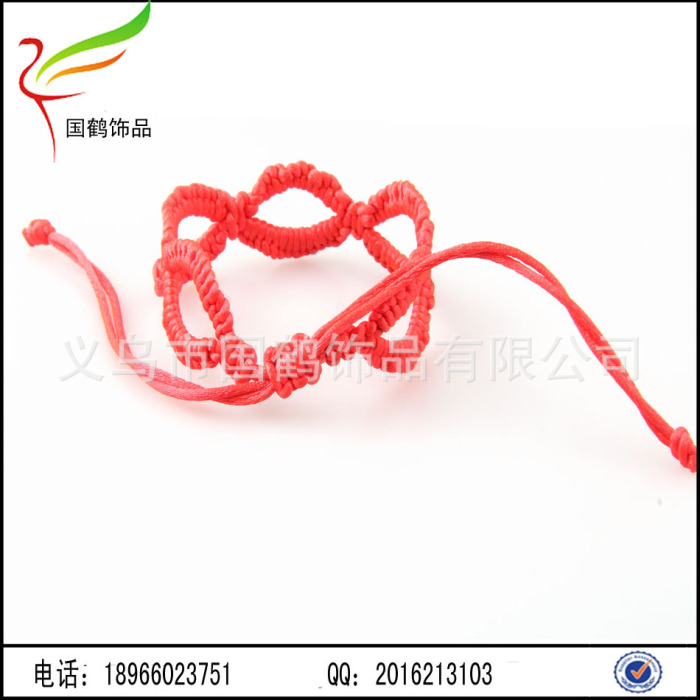 Supply Hand woven auspicious Red String Bra