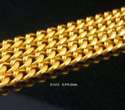 Yuantong Hardware Manufacturers Supply Golden Arc Aluminum Grinding Chain Environmental Protection Aluminum Zipper