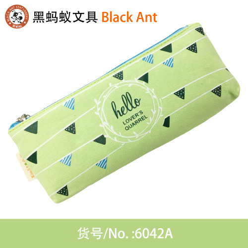 6042a Fresh Pennant Korean Style Pencil Case Stationery Bag Pencil Bag