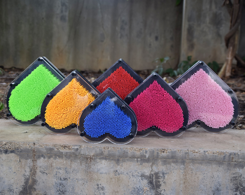 心型3D克隆手模针画 针模 塑料手模针框 中号款