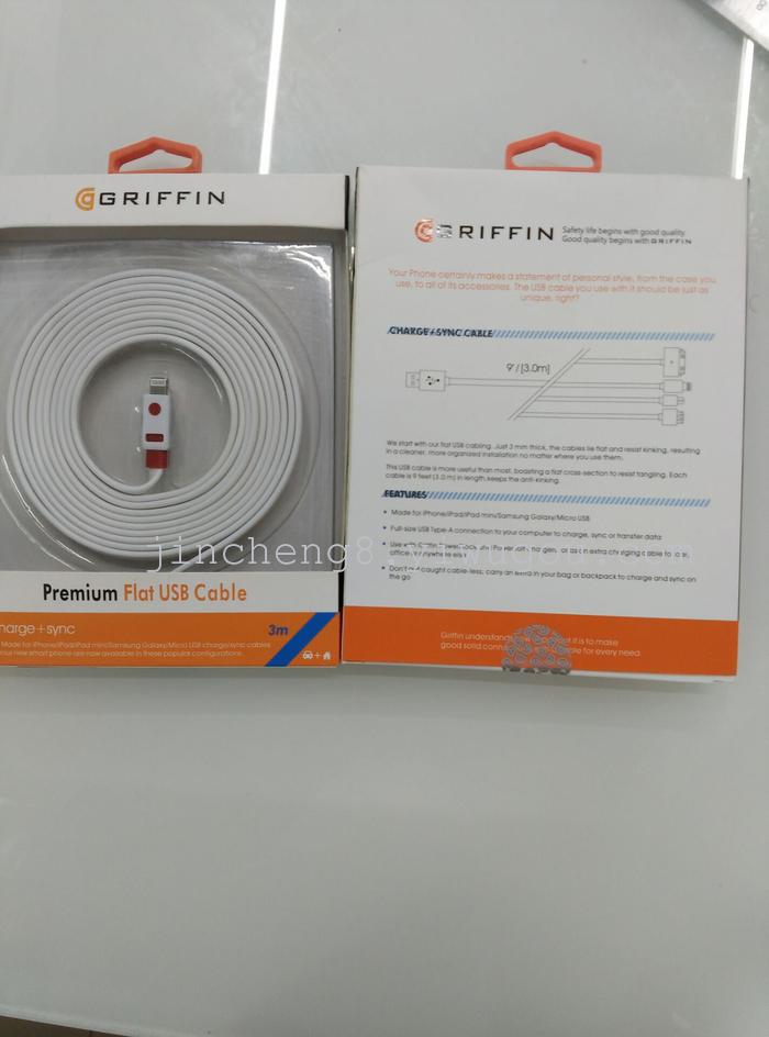 扁线面条 iPhone6Sp数据线 iPad过2A充电线_