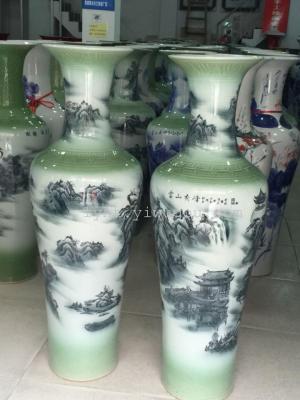 Ceramic vases large vases floor vases jingdezhen ceramic crafts home furnishing pieces hand-painted vase living room