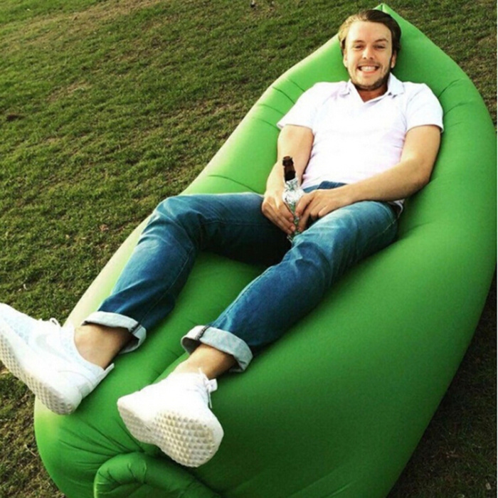 懒人空气沙发 充气睡袋 户外懒人床 便携沙滩睡袋