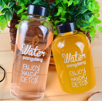 韩国PongDang玻璃杯 简约英文water水杯_誉汇