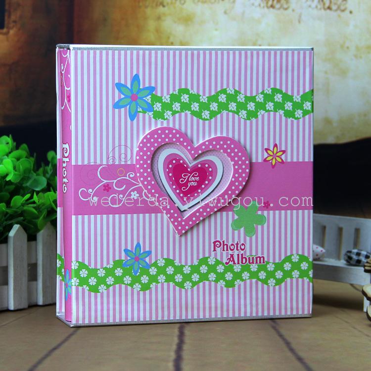 新款盒装立体贴7寸50张创意相册家庭影集 礼品工艺