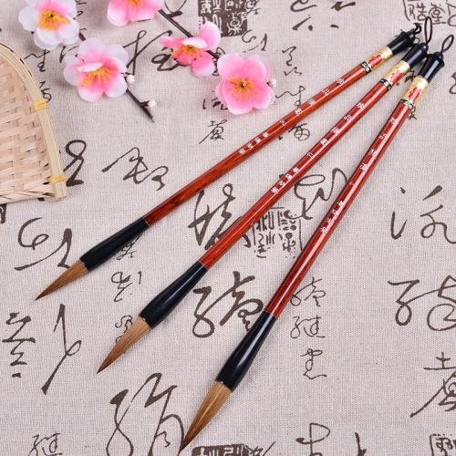 student writing brush weasel hair brush treasure weasel wood rod water painting cloth wholesale calligraphy traditional chinese painting