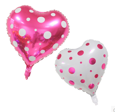 new 18-inch love polka dot aluminum foil helium balloon lift-off hydrogen balloon