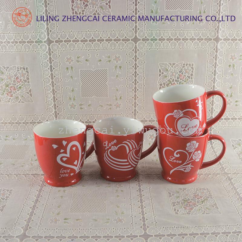 陶瓷杯 咖啡杯 情人节促销杯