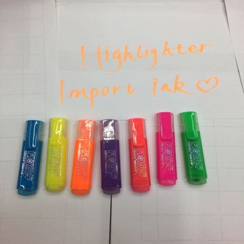 fluorescent pen imported ink made of new fluorescent pen water-based raw materials easy to wipe， color