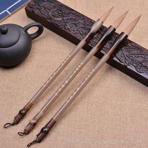 Imitation Ivory Writing Brush Made of Weasel‘s Hair Pure Tail Wolf Hair Calligraphy Couplet Gift Set Calligraphy Materials