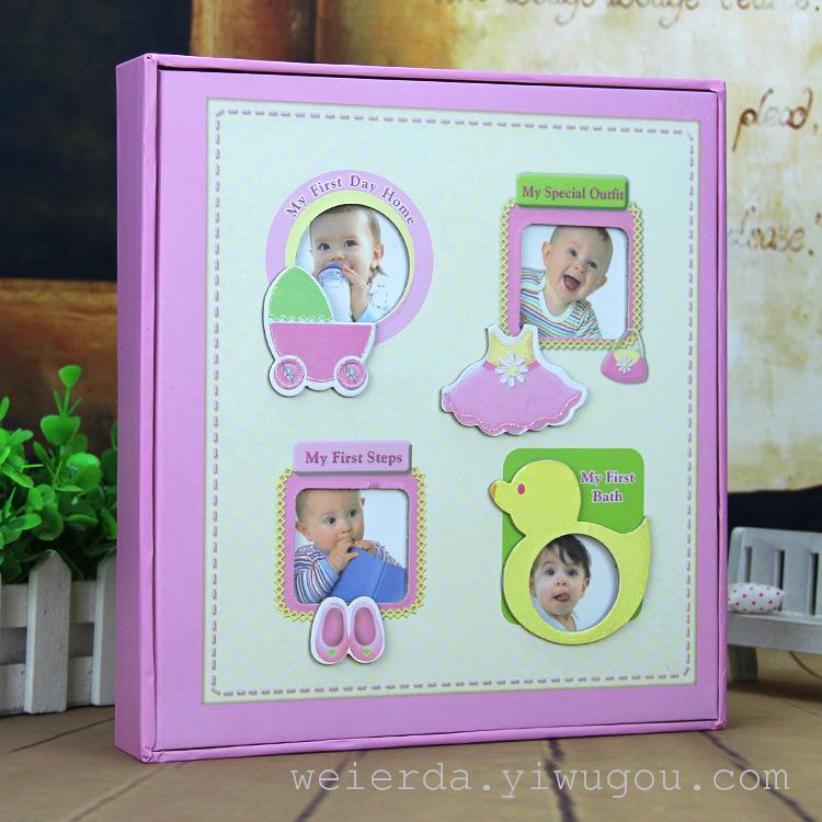 创意立体贴宝宝成长纪念册4D120张精品影集