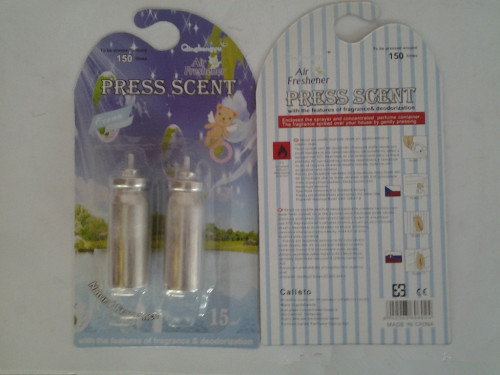 factory direct air freshener air fragrance supplement bottle sprayer 2pc/card