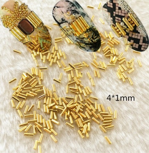 New Japanese Nail Beauty Alloy Ornaments Solid Mini Rivet Metal Bar DIY Nail Jewelry Stickers