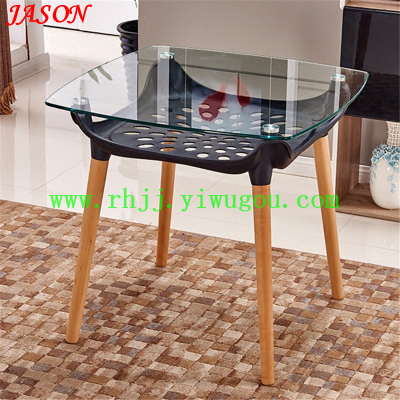 Yimusi Glass Coffee Table Office Conference Table Outdoor Banquet Table Talk Table