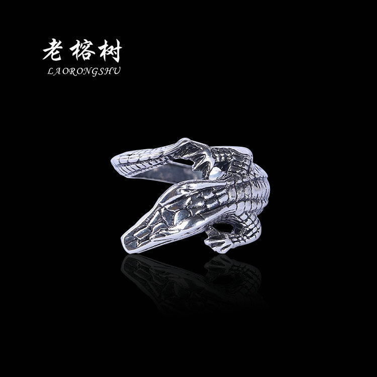 复古合金蜥蜴戒指男女情侣指环尾戒孟宇饰品