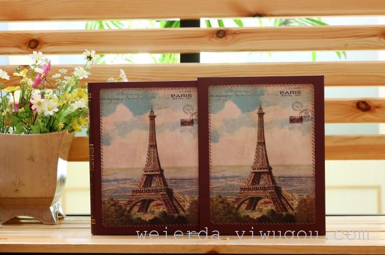 精美礼品欧美风巴黎铁塔4D时尚插盒相册家庭影集