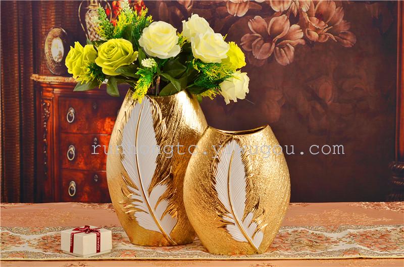 批发厂家直销拉丝 陶瓷花瓶工艺品摆件 简约时尚家居