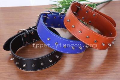 5.0 ten nail pet collar, personality rivet, dog collar, pet collar, pet products manufacturers direct sale