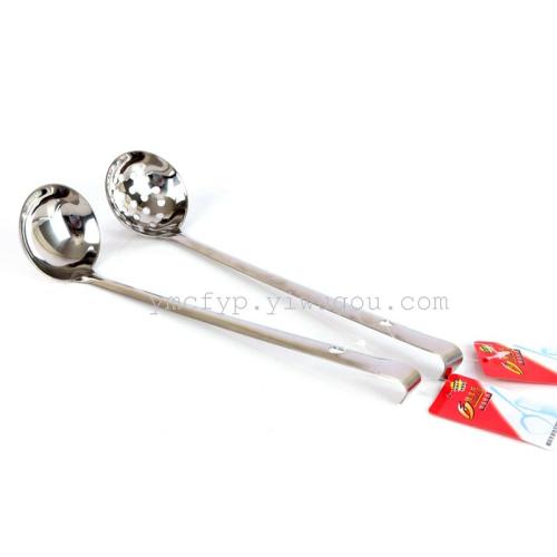 quality assurance stainless steel with hook handle hot pot soup ladle colander hook spoon soup funnel