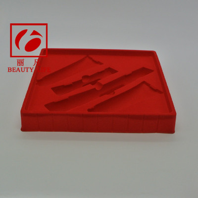 Manufacturers supply cosmetic plastic packaging blister tray red PVC blister boxes