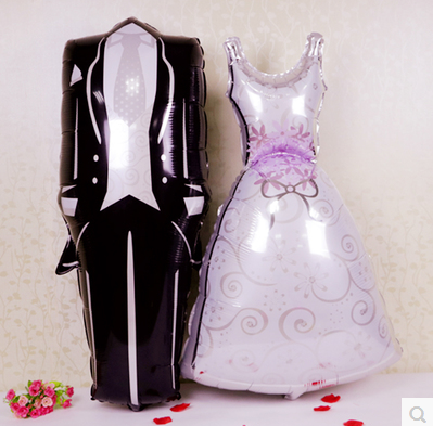 New bride wedding dress aluminum foil balloon