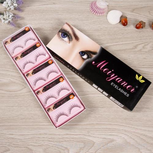 handmade eyelash natural long perfect korean nude makeup cotton stem false eyelashes factory wholesale