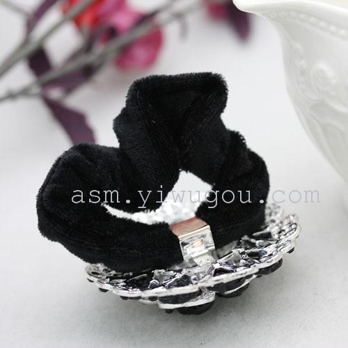 Korean water diamond velvet hair circle, hair circle, hair accessory, hair tie, hair bun, hair flower, ponytail headwear pic 18