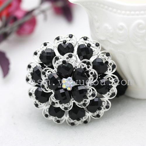 Korean water diamond velvet hair circle, hair circle, hair accessory, hair tie, hair bun, hair flower, ponytail headwear pic 16