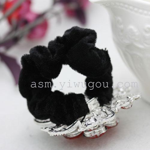 Korean water diamond velvet hair circle, hair circle, hair accessory, hair tie, hair bun, hair flower, ponytail headwear pic 15