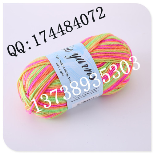 factory direct sales 4-strand new acrylic wool floral thread diy toy wiring section dyed wool second generation acrylic fiber