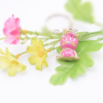 小美人钥匙扣 雕刻玫瑰金锁匙扣 挂件 厂家直销