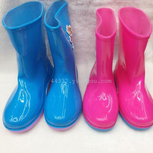 new children‘s rain boots boys and girls cartoon non-slip pvc environmental protection rain shoes rain boots