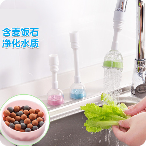 Faucet Splash-Proof Water Saving Device Shower Head Medical Stone Filter Tip Kitchen‘s Water Purifier Shower Head Filter Short