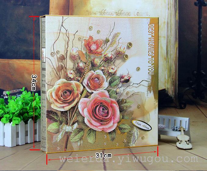 创意立体贴精品相册6寸500张家居儿童成长纪念册