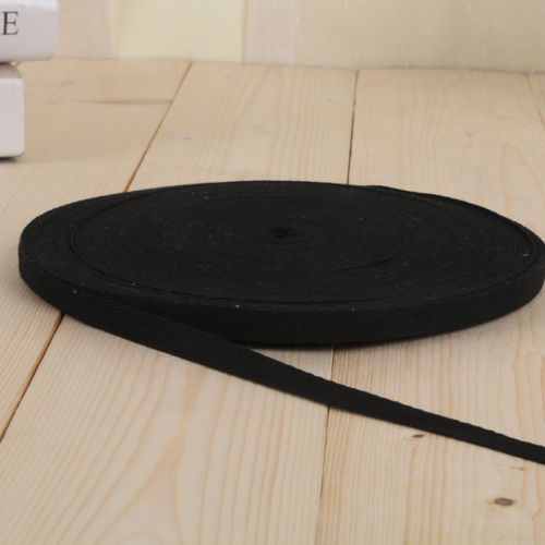 Factory Direct Black Cotton Herringbone Belt Ribbon Garment Accessories